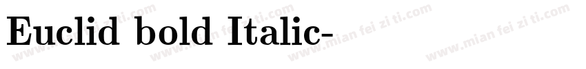 Euclid bold Italic字体转换